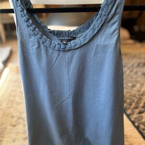 Banana Republic Blue Top with Braided Neckline